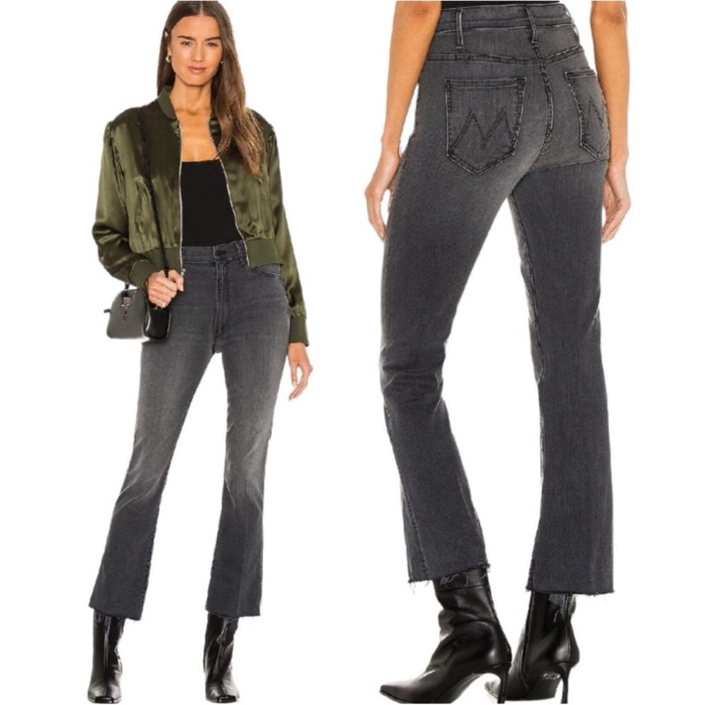 MOTHER Hustler Ankle Fray Distressed Jeans in SECOND CHANCE, SIZE 24